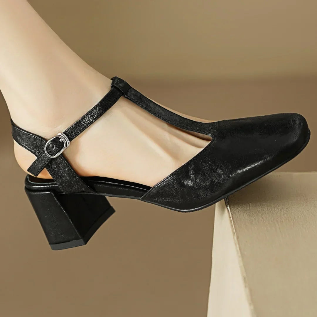Coralie™ | Refined T-Strap Heels