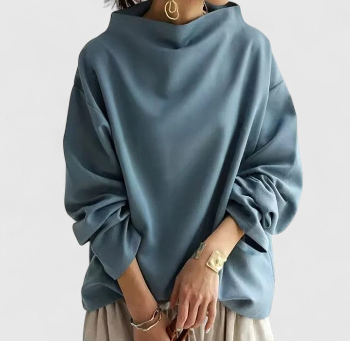 Vayla™ | Minimalist High Collar Top