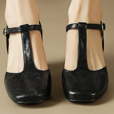 Coralie™ | Refined T-Strap Heels
