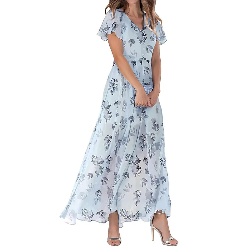 Sylvie™ | Elegant Floral Maxi Dress