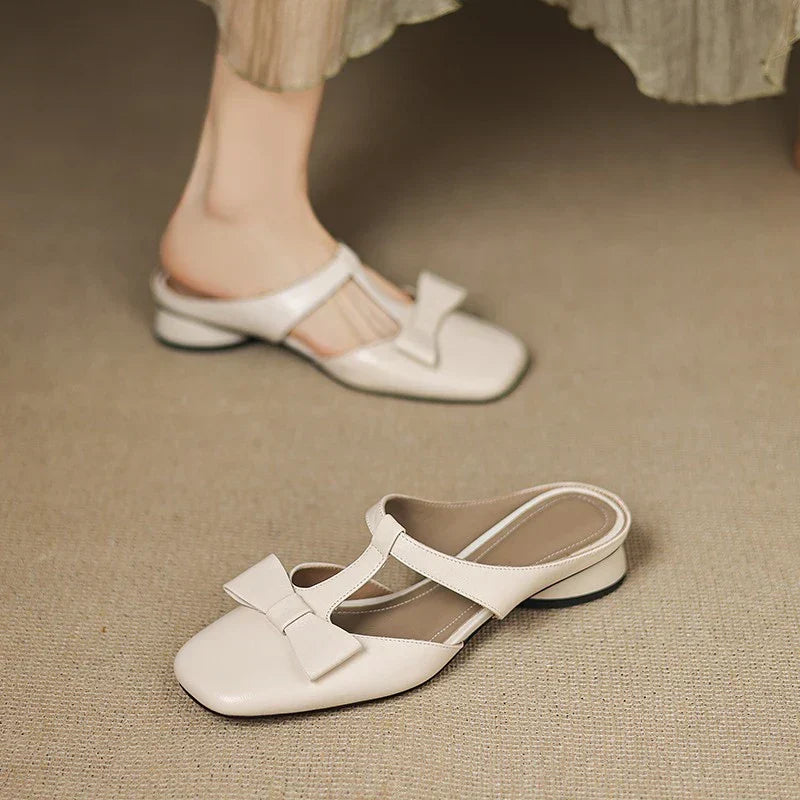Kailyn™ | Bowknot Slip-On T-Strap Flats
