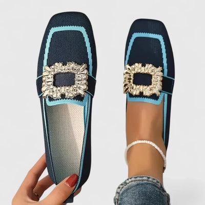 Zerina™ | Elegant Crystal Loafers