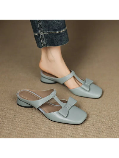 Kailyn™ | Bowknot Slip-On T-Strap Flats