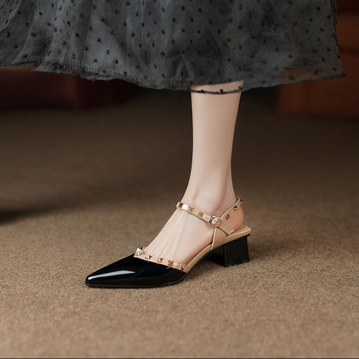 Clarette™ | Studded Slingback Block Heels