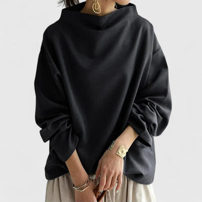 Vayla™ | Minimalist High Collar Top