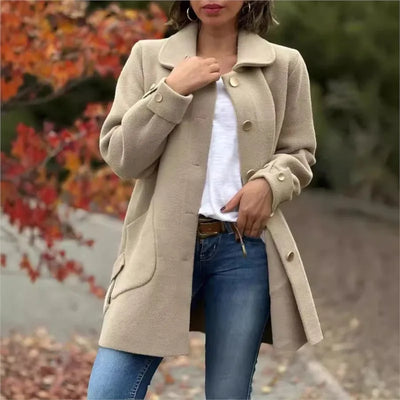 Gemma™ | Solid Woolen Coat