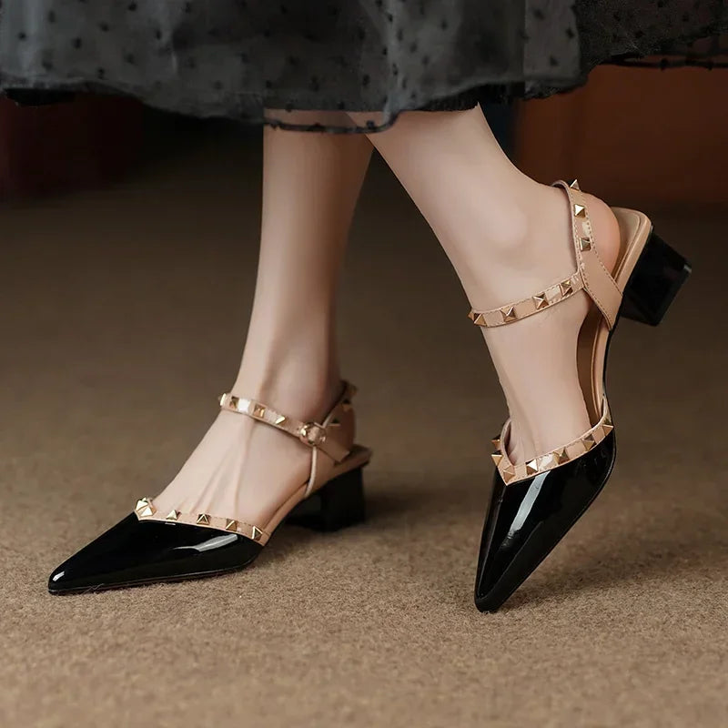 Clarette™ | Studded Slingback Block Heels