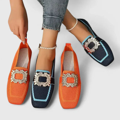 Zerina™ | Elegant Crystal Loafers