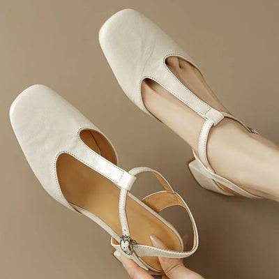 Coralie™ | Refined T-Strap Heels
