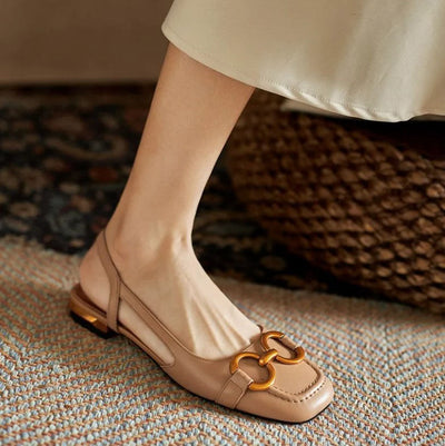 Alarice™ | Classic Slingback Square-Toe Flats