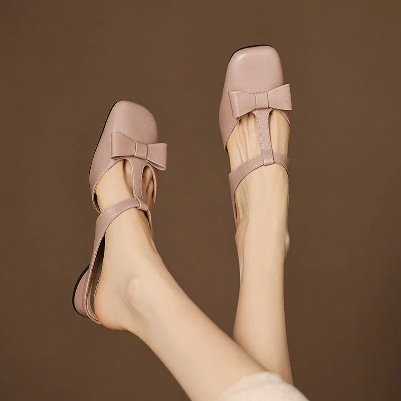 Kailyn™ | Bowknot Slip-On T-Strap Flats