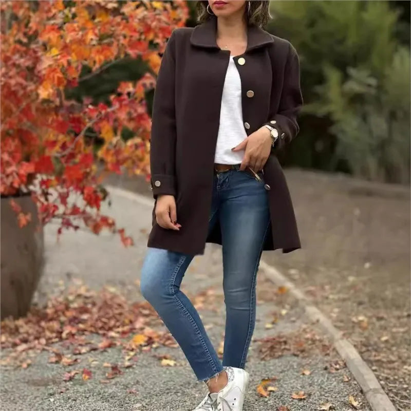 Gemma™ | Solid Woolen Coat