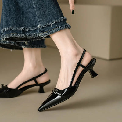 Arlise™ | Sleek Pointed Slingback Heels