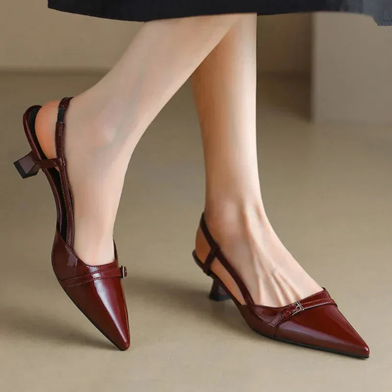 Arlise™ | Sleek Pointed Slingback Heels