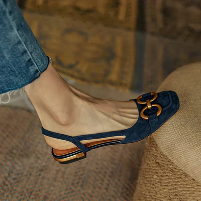 Alarice™ | Classic Slingback Square-Toe Flats
