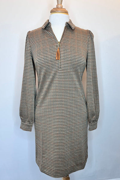 Odeline™ | Elegant Houndstooth Dress
