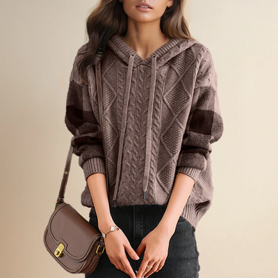 Portia™ | Jacquard Hooded Sweater