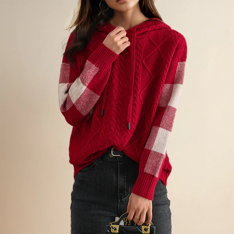 Portia™ | Jacquard Hooded Sweater