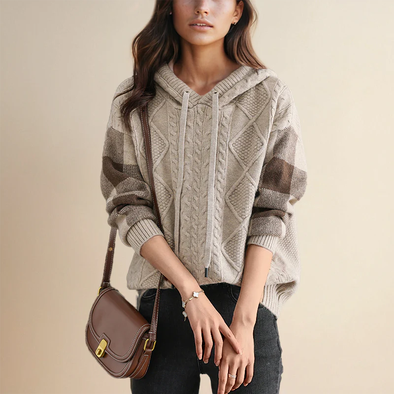 Portia™ | Jacquard Hooded Sweater