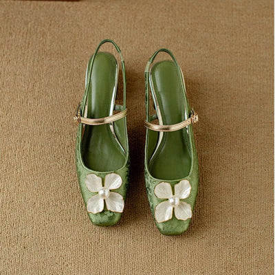 Dionne™ | Pearl Floral Strap Heels