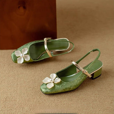 Dionne™ | Pearl Floral Strap Heels