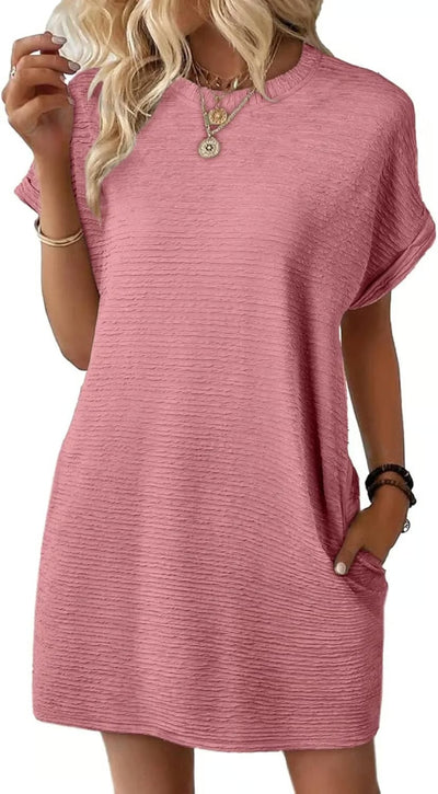 Iselinne™ | Relaxed Short-Sleeve Mini Dress