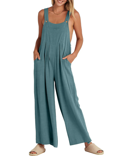 Evalise™ | Wide-Leg Sleeveless Relaxed Jumpsuit