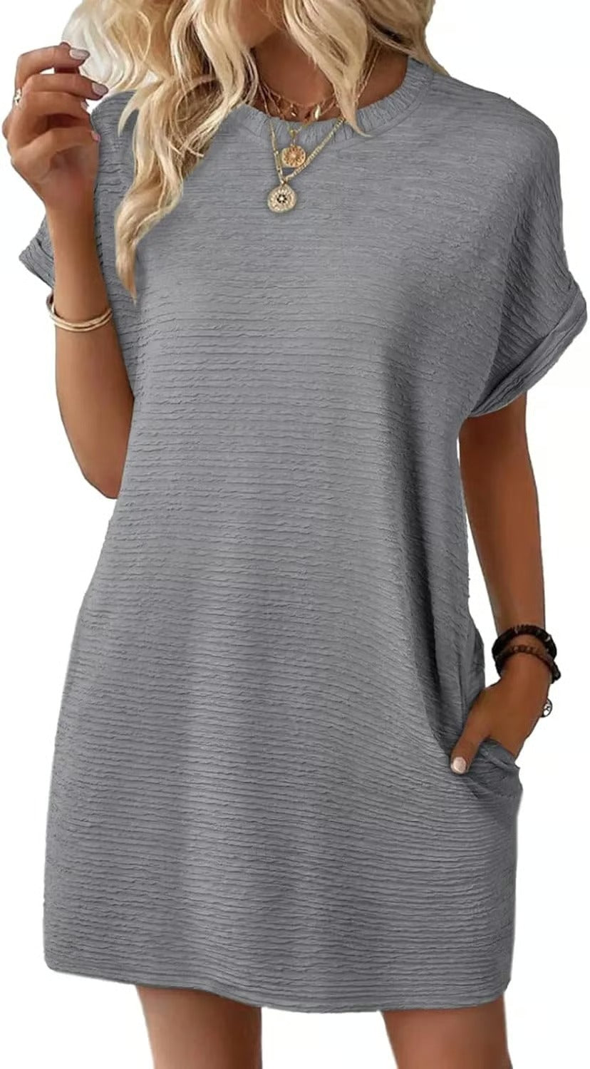 Iselinne™ | Relaxed Short-Sleeve Mini Dress