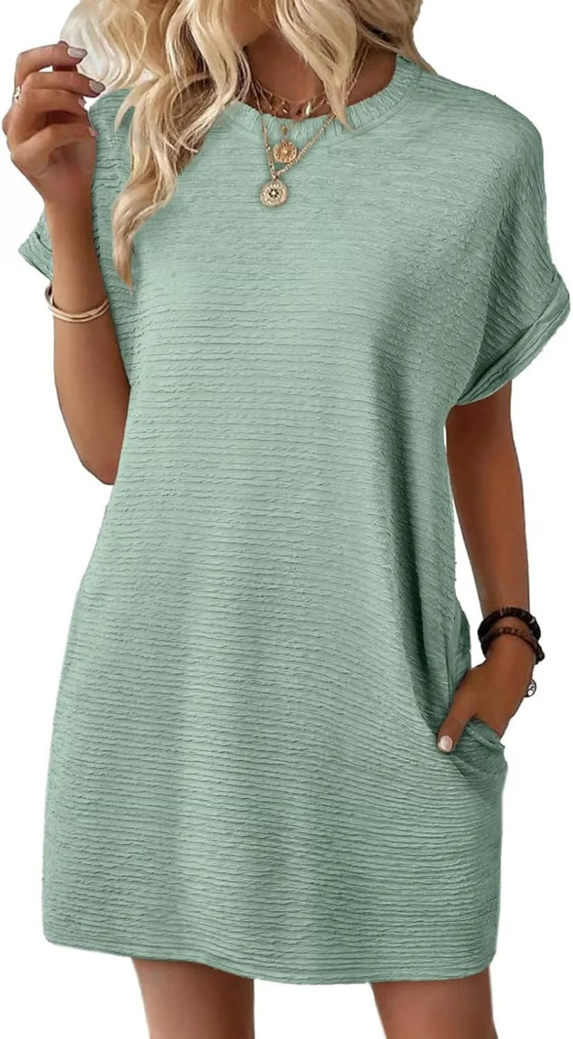 Iselinne™ | Relaxed Short-Sleeve Mini Dress