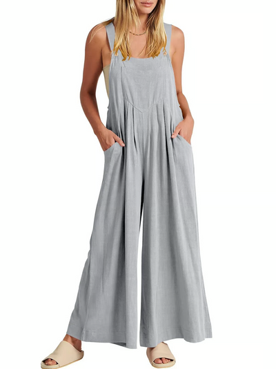 Evalise™ | Wide-Leg Sleeveless Relaxed Jumpsuit