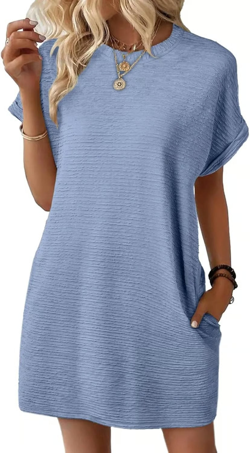 Iselinne™ | Relaxed Short-Sleeve Mini Dress