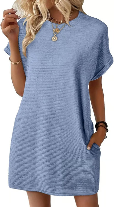 Iselinne™ | Relaxed Short-Sleeve Mini Dress