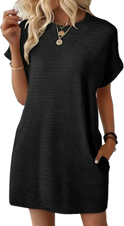 Iselinne™ | Relaxed Short-Sleeve Mini Dress