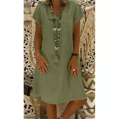Selora™ | Casual V-Neck Mini Dress