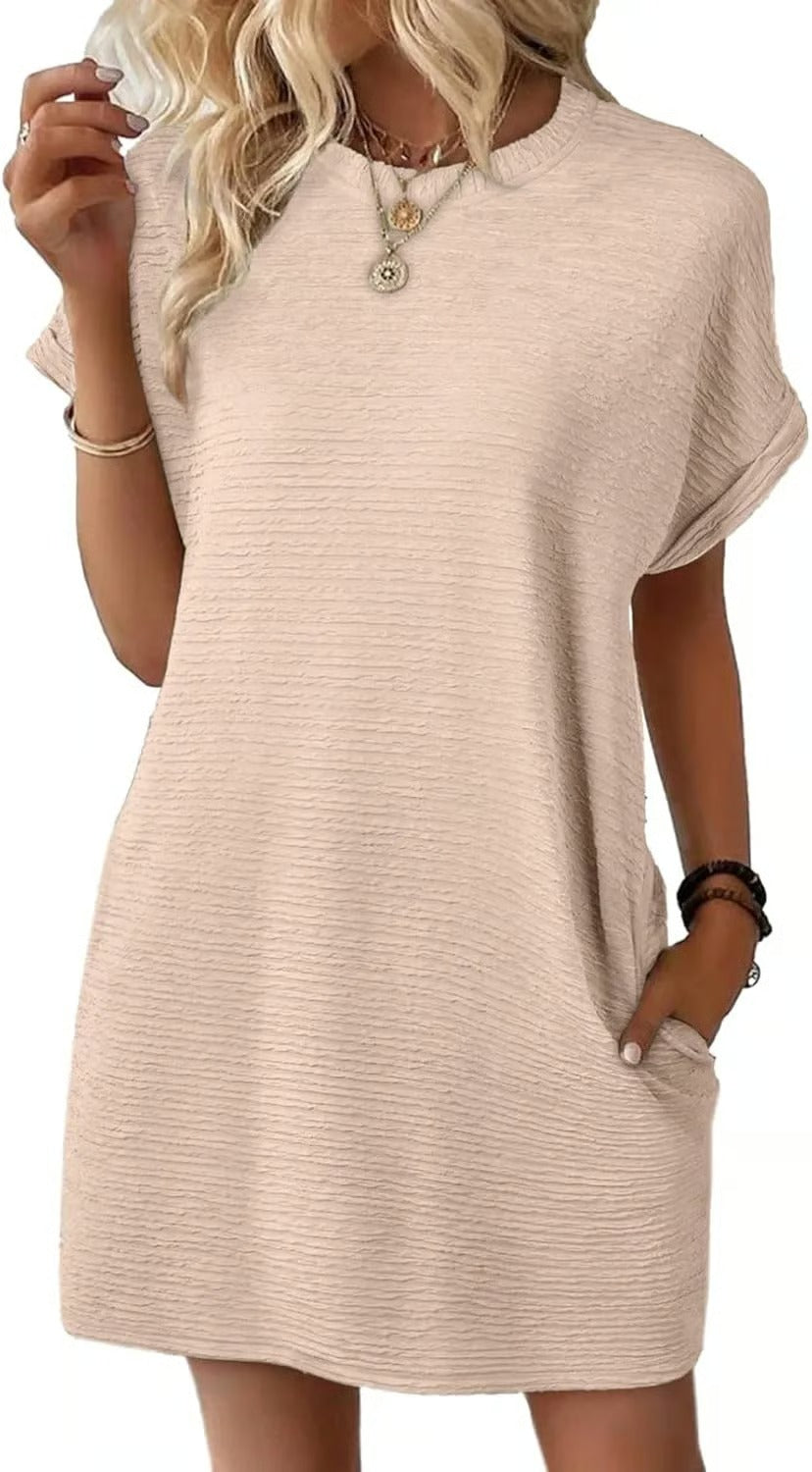Iselinne™ | Relaxed Short-Sleeve Mini Dress