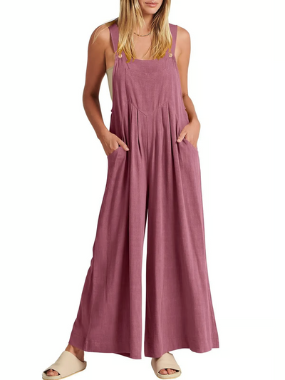 Evalise™ | Wide-Leg Sleeveless Relaxed Jumpsuit