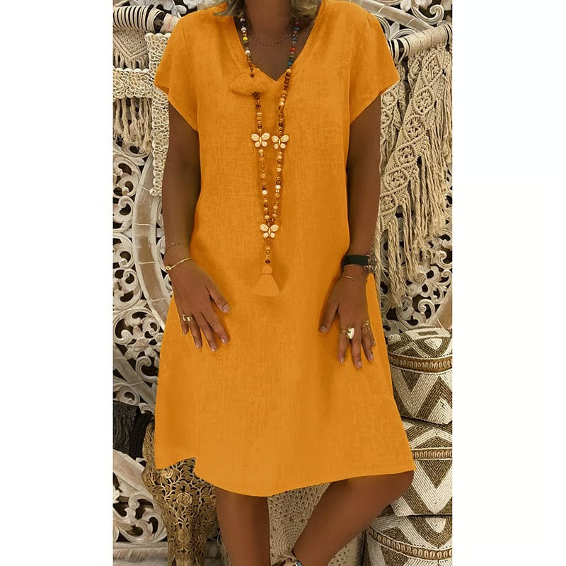 Selora™ | Casual V-Neck Mini Dress