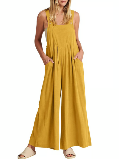 Evalise™ | Wide-Leg Sleeveless Relaxed Jumpsuit