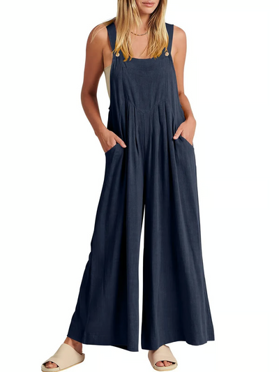 Evalise™ | Wide-Leg Sleeveless Relaxed Jumpsuit