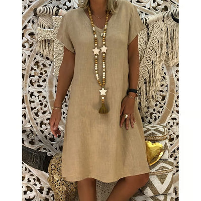 Selora™ | Casual V-Neck Mini Dress