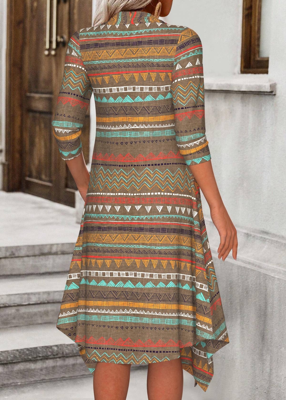 Serenelle™ | Floral Layered Cardigan Midi Dress
