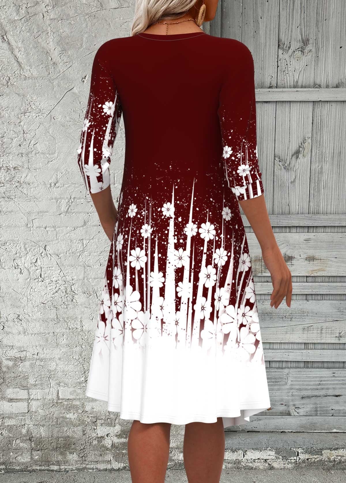 Corvella™ | Timeless Floral Charm Dress