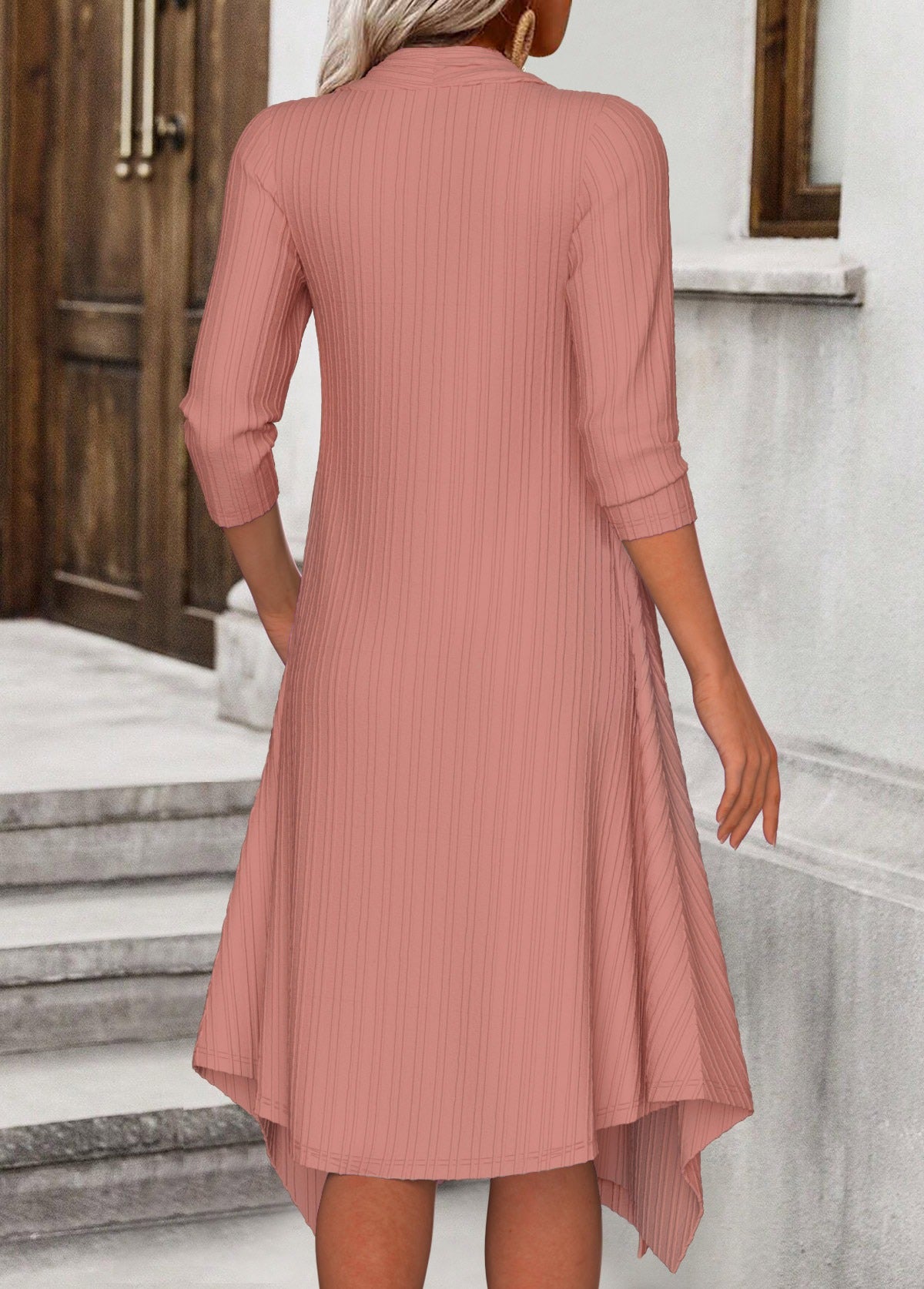 Serenelle™ | Floral Layered Cardigan Midi Dress