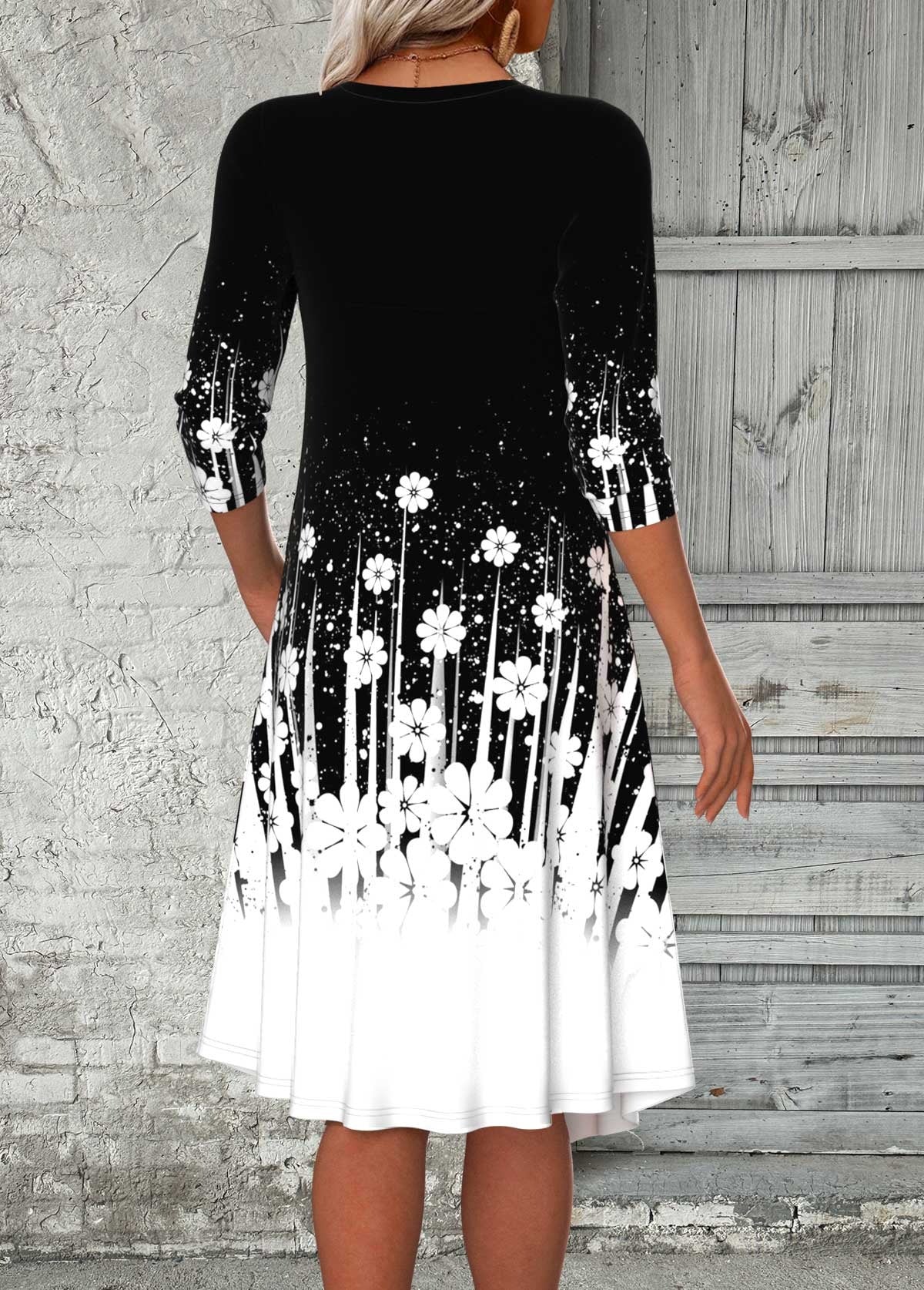 Corvella™ | Timeless Floral Charm Dress