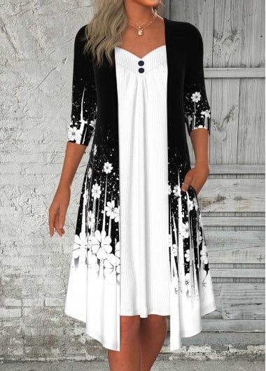 Corvella™ | Timeless Floral Charm Dress