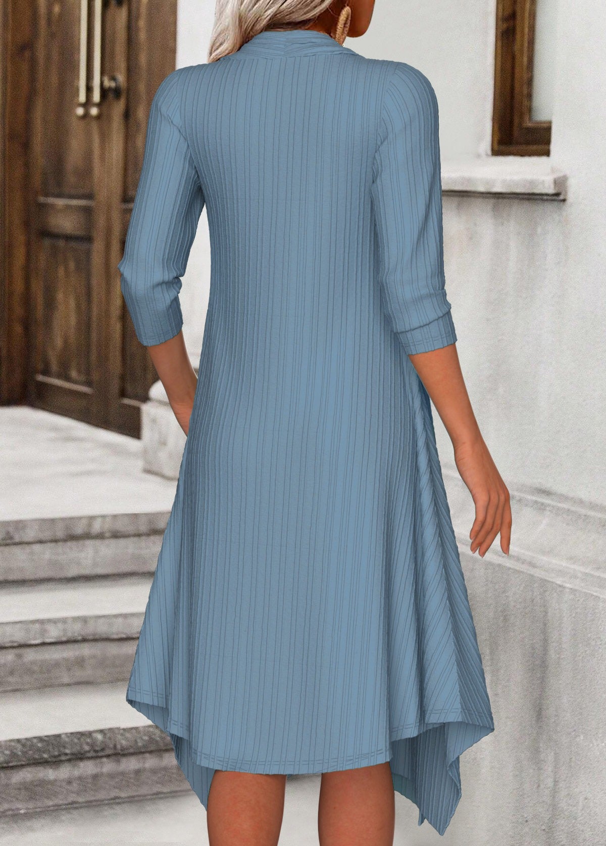 Serenelle™ | Floral Layered Cardigan Midi Dress