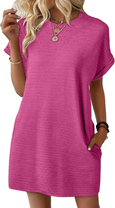 Iselinne™ | Relaxed Short-Sleeve Mini Dress