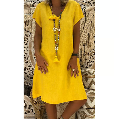 Selora™ | Casual V-Neck Mini Dress