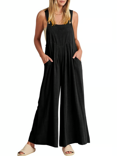 Evalise™ | Wide-Leg Sleeveless Relaxed Jumpsuit