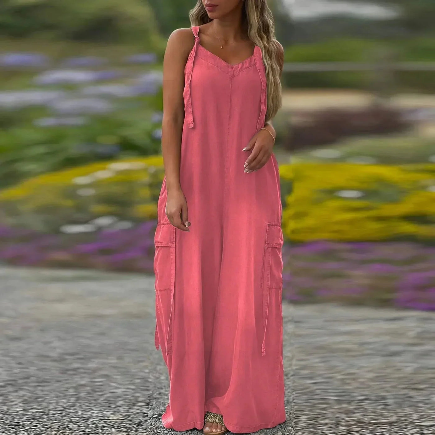 Seliora™ | Relaxed Spaghetti Strap Maxi Dress